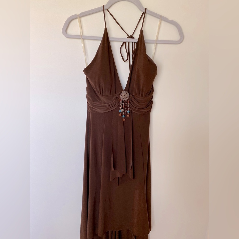 NWT Brown Boho Dress - Picture 2 of 9